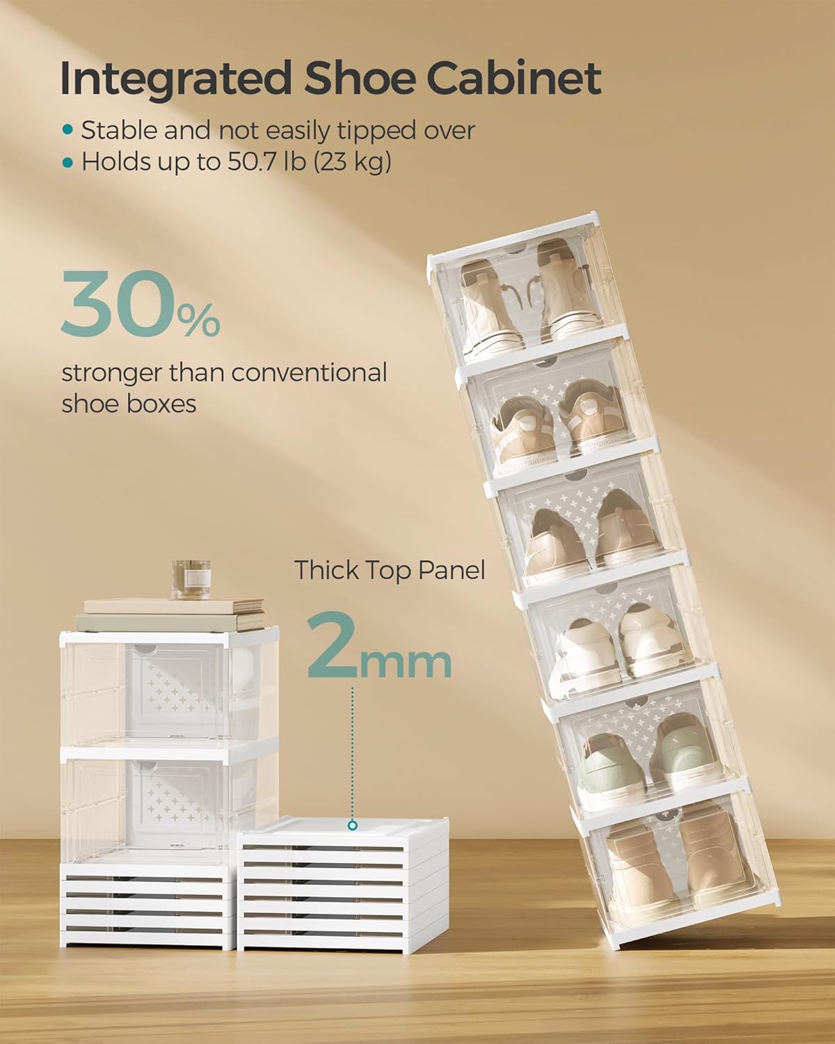 Pack of Foldable Shoe Boxes